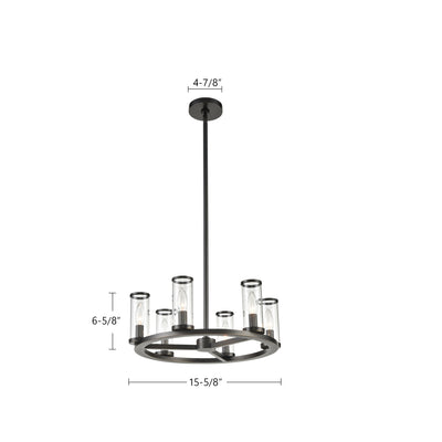Revolve 19-in Steel Chandelier