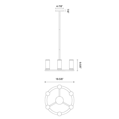 Revolve 19-in Steel Chandelier