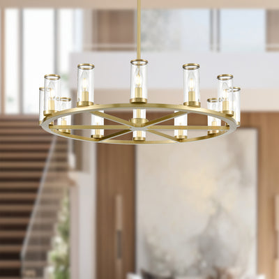 Revolve 33-in Steel Chandelier