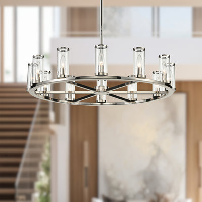 Revolve 33-in Steel Chandelier