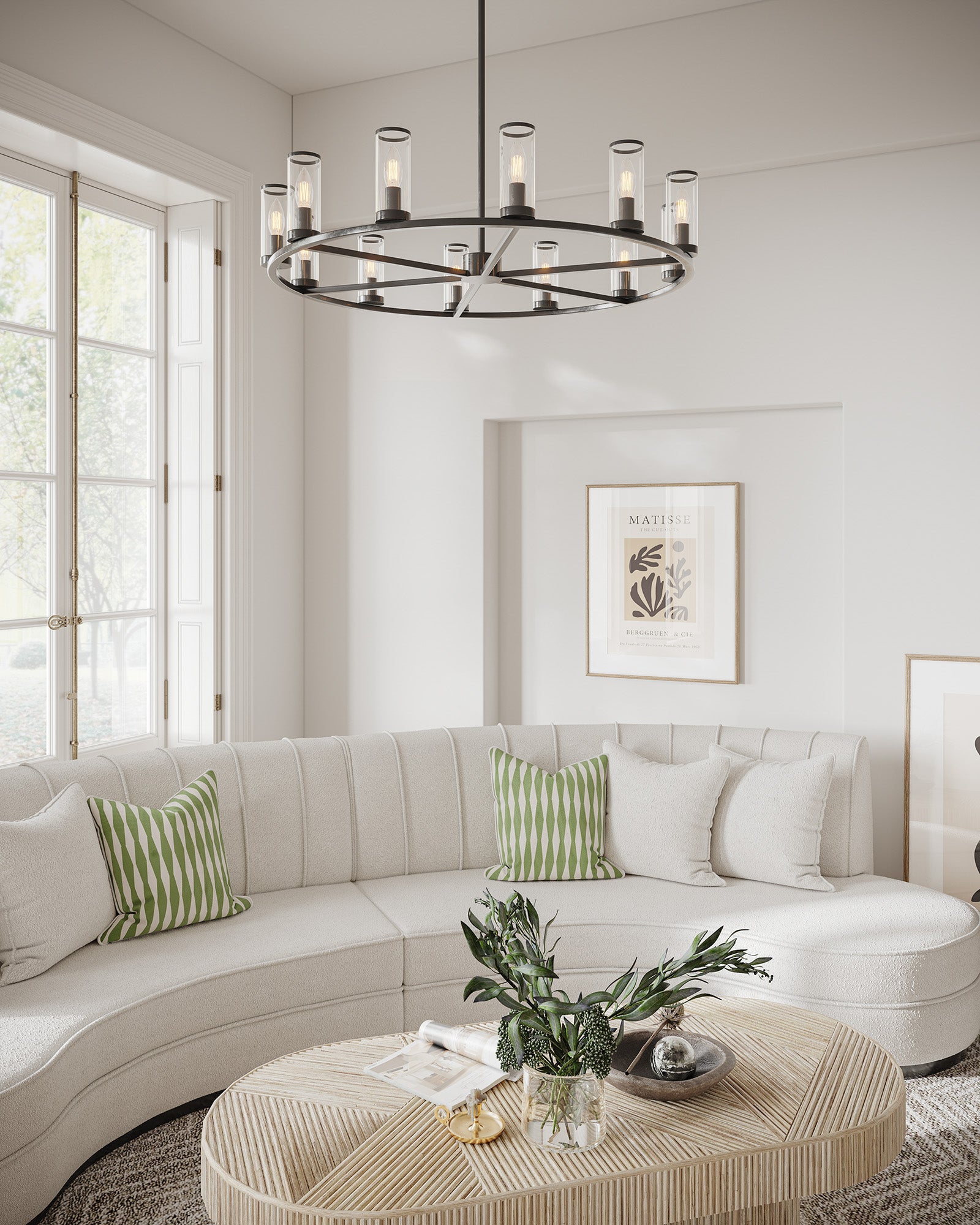 Revolve 33-in Steel Chandelier