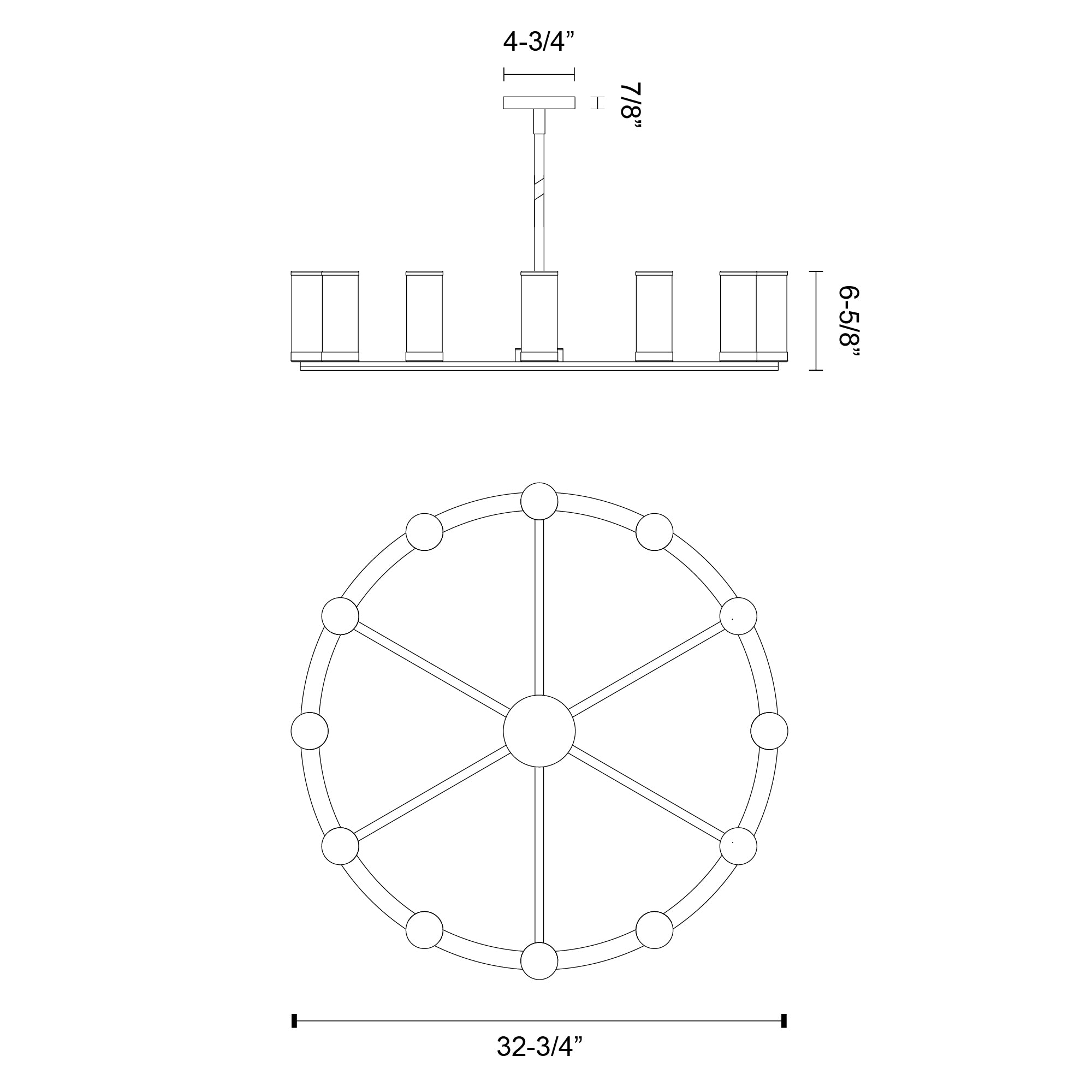 Revolve 33-in Steel Chandelier