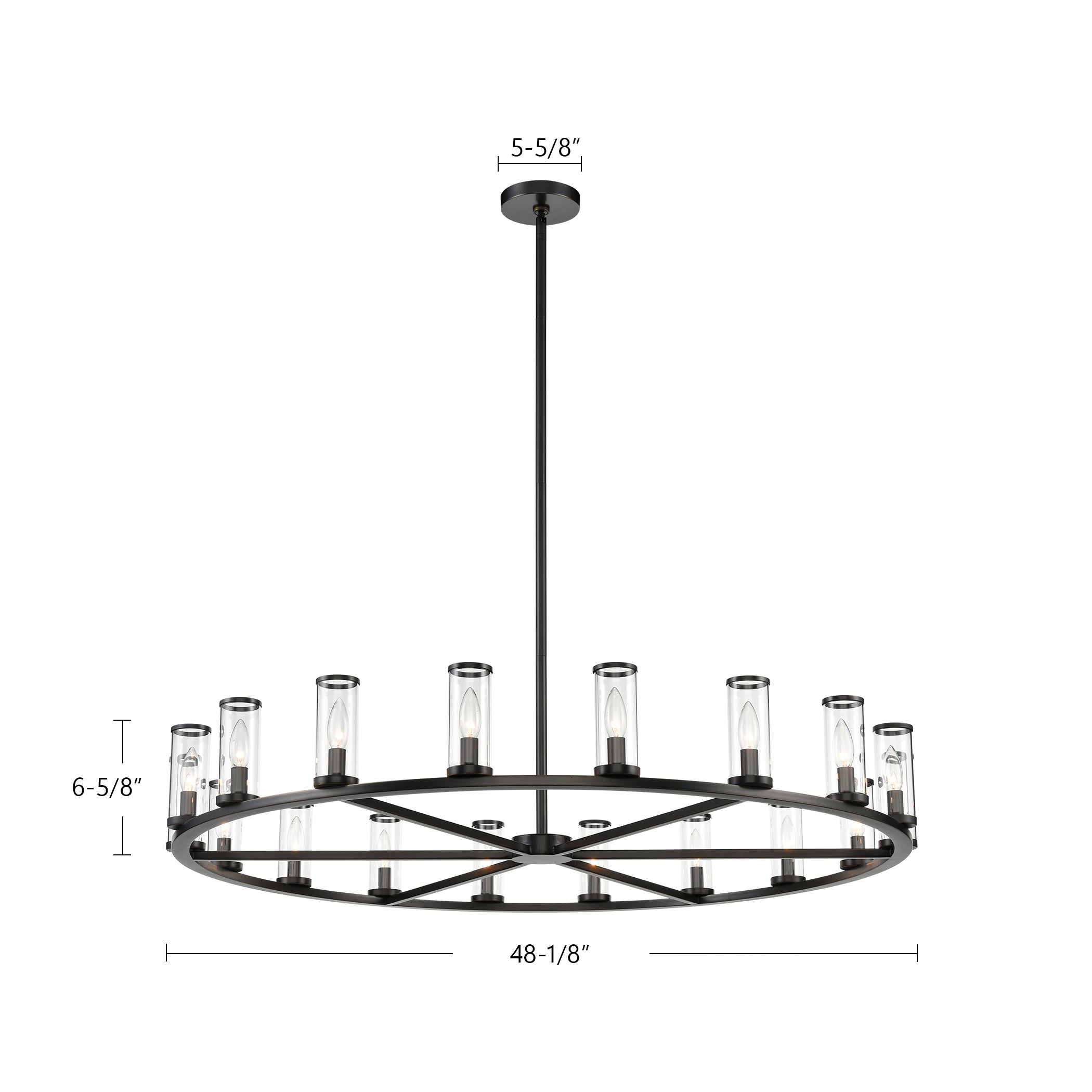 Revolve 48-in Steel Chandelier