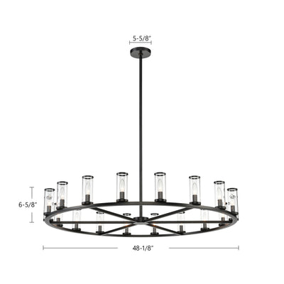 Revolve 48-in Steel Chandelier