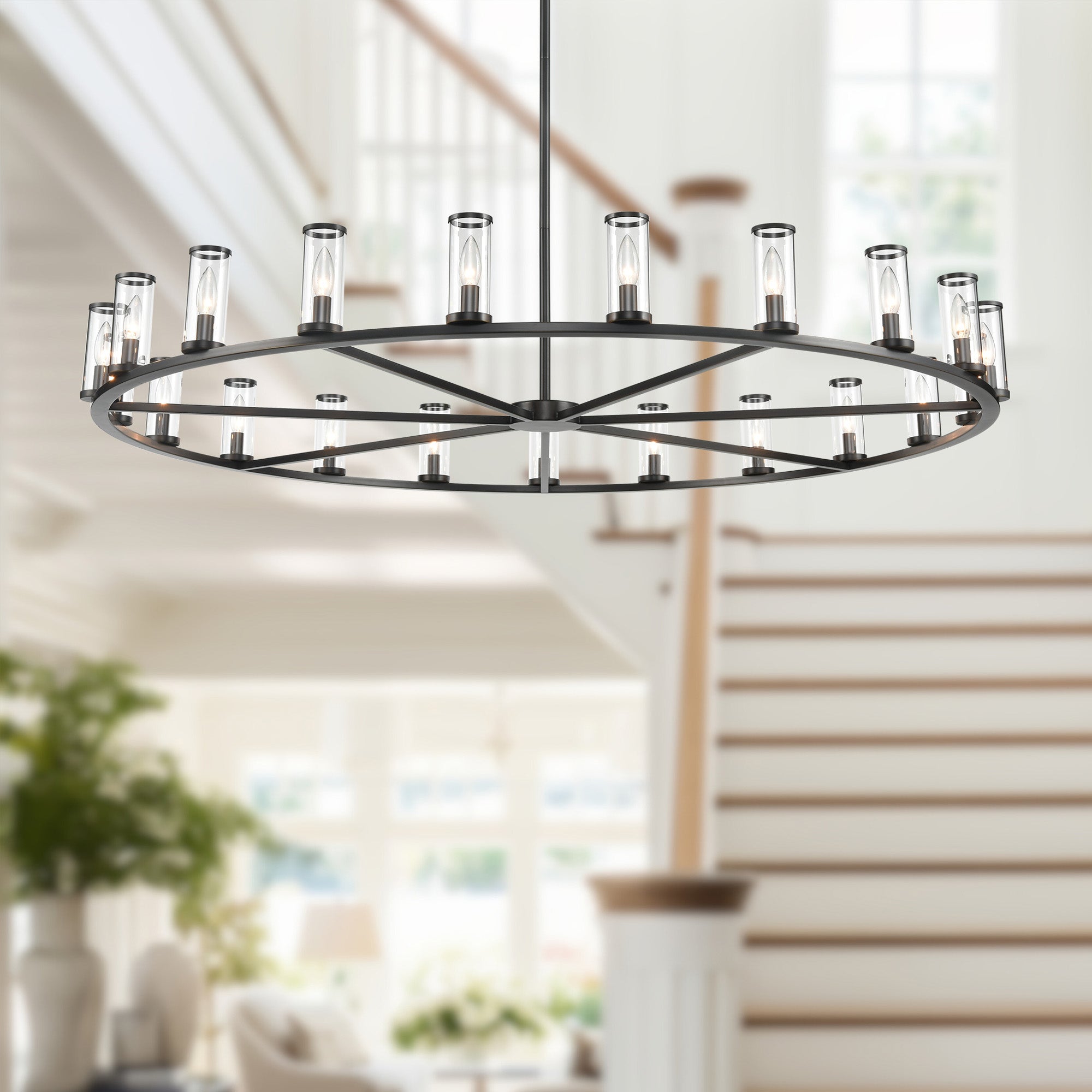 Revolve 61-in Steel Chandelier
