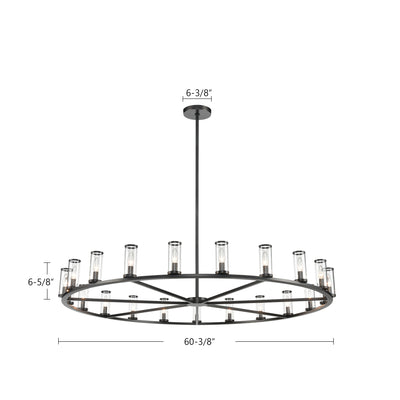Revolve 61-in Steel Chandelier