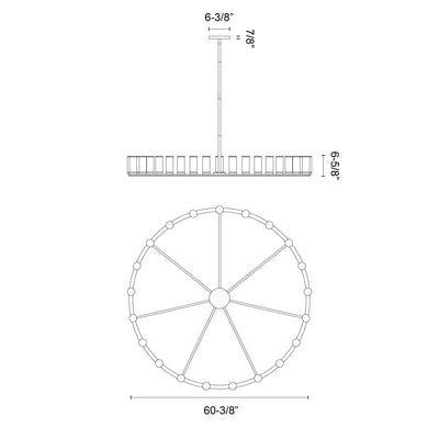 Revolve 61-in Steel Chandelier