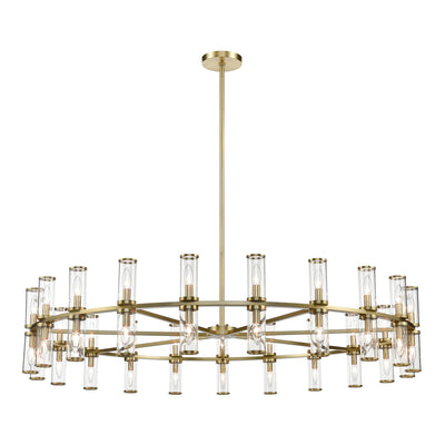 Revolve 61-in 42 Lights Steel Chandelier