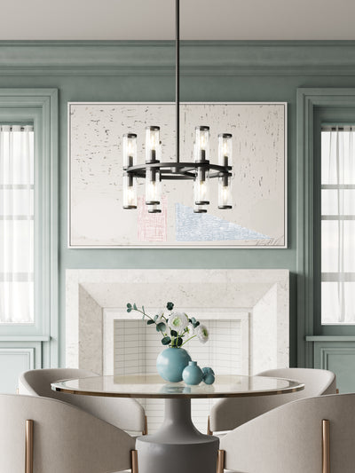 Revolve 19-in 12 Lights Steel Chandelier