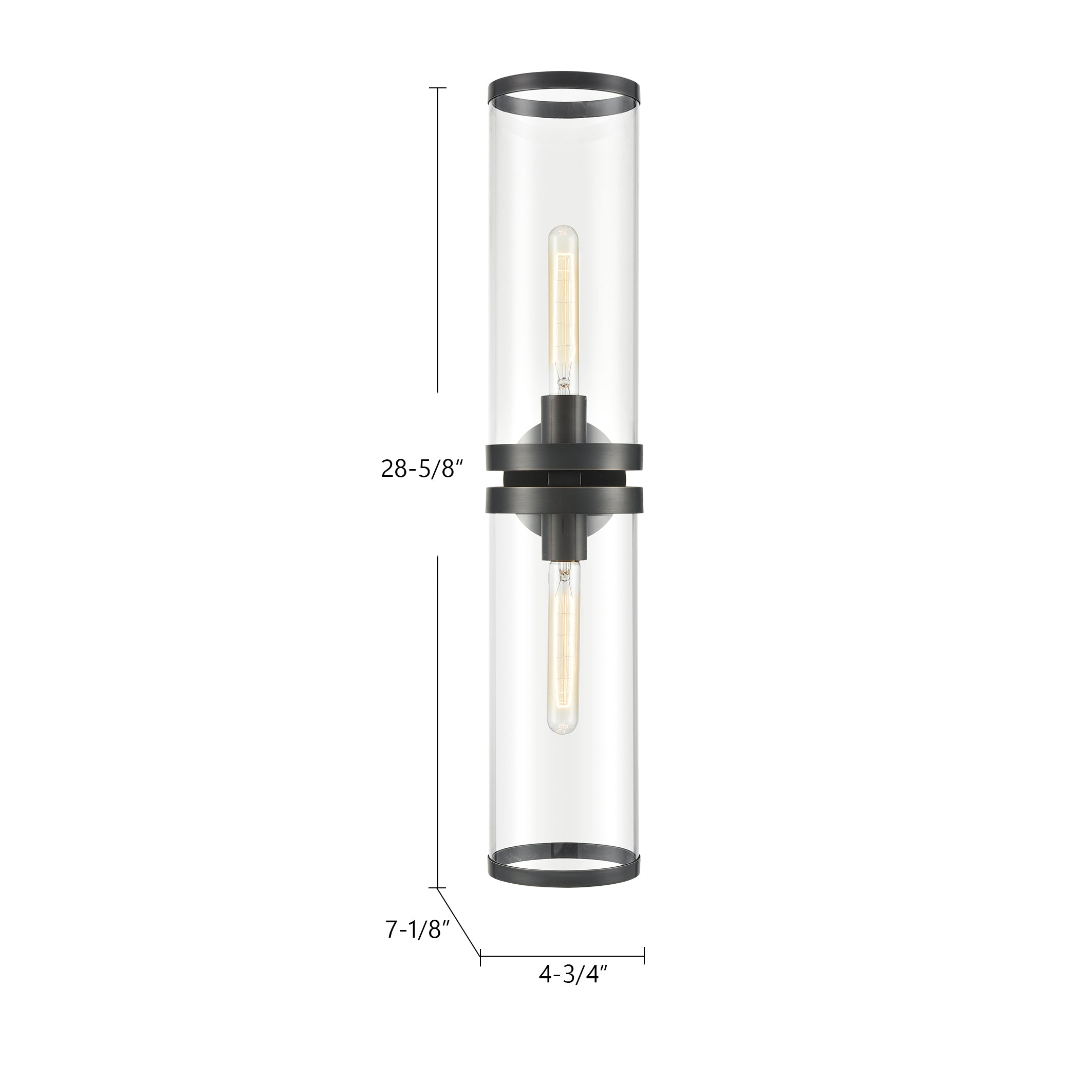 Revolve II 28-in Steel Vanity Light