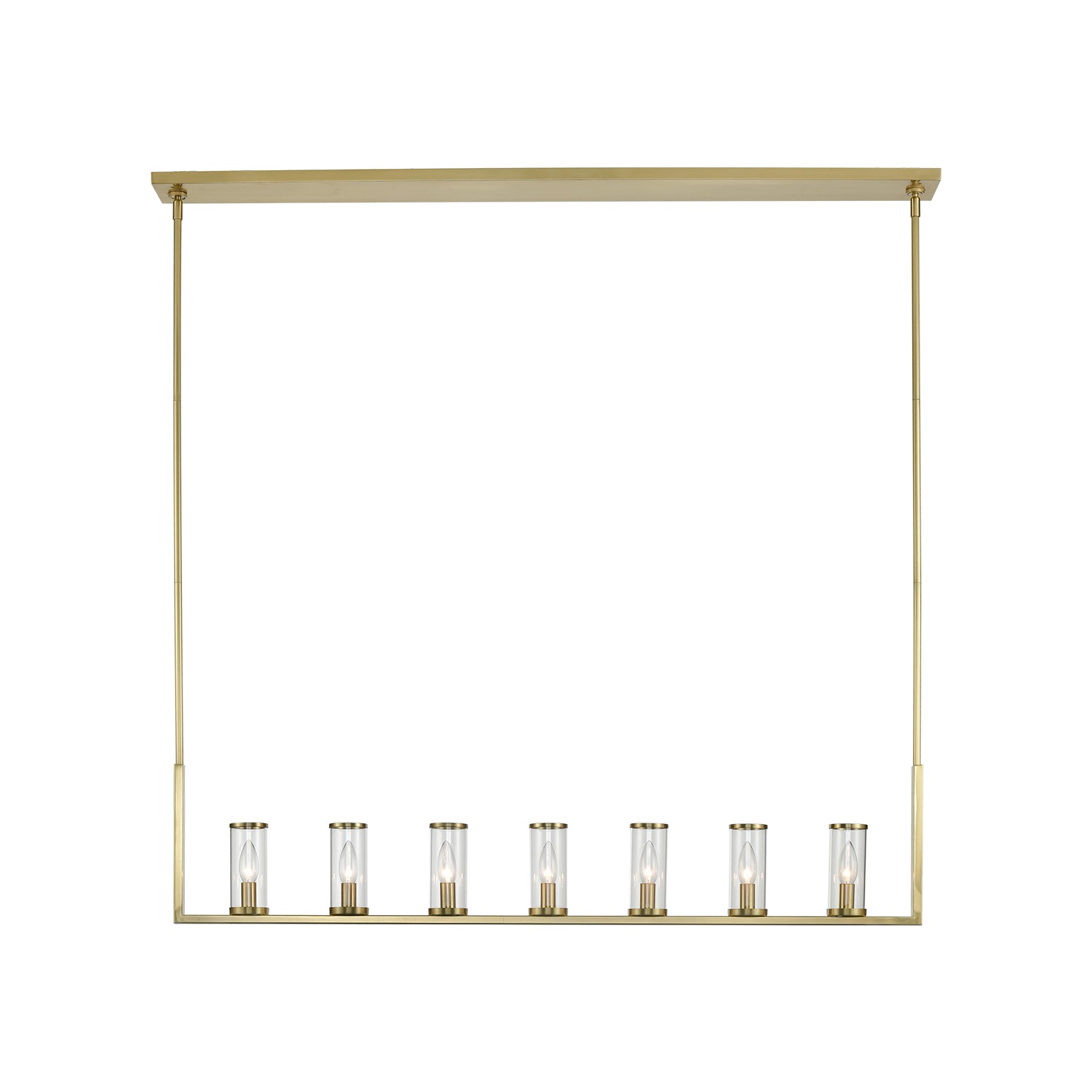 Revolve Clear 7 Lights Linear Pendant