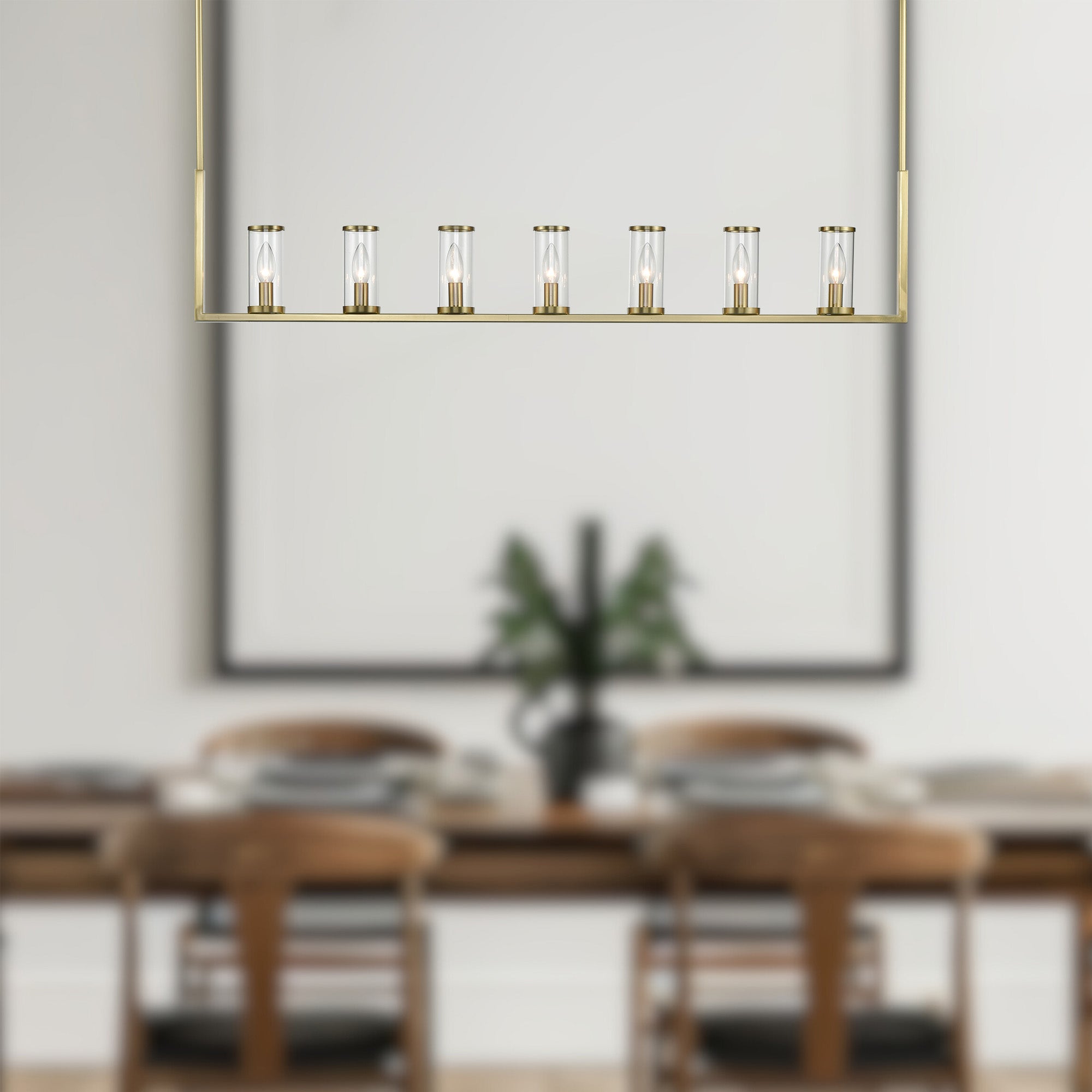 Revolve Clear 7 Lights Linear Pendant
