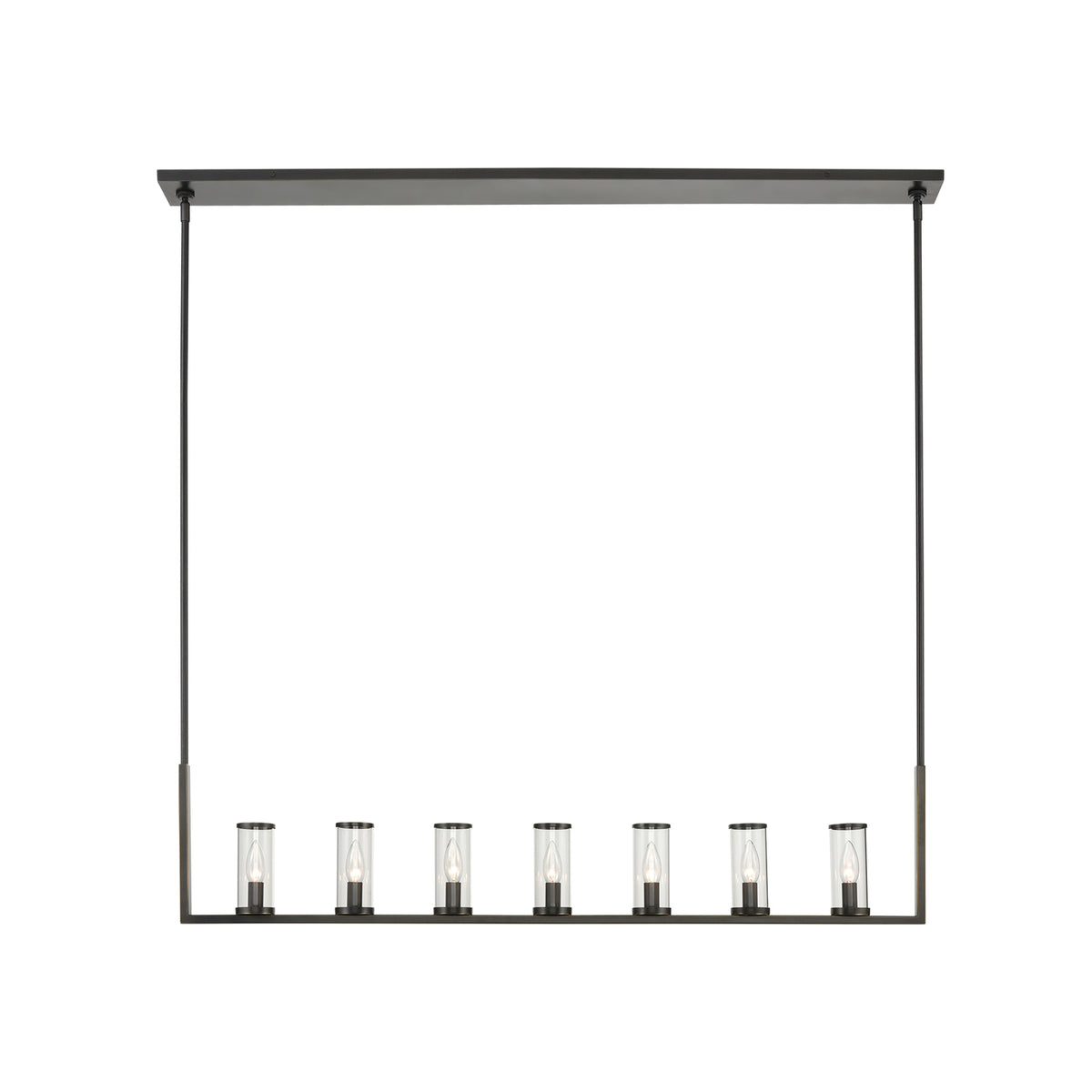 Revolve Clear 7 Lights Linear Pendant