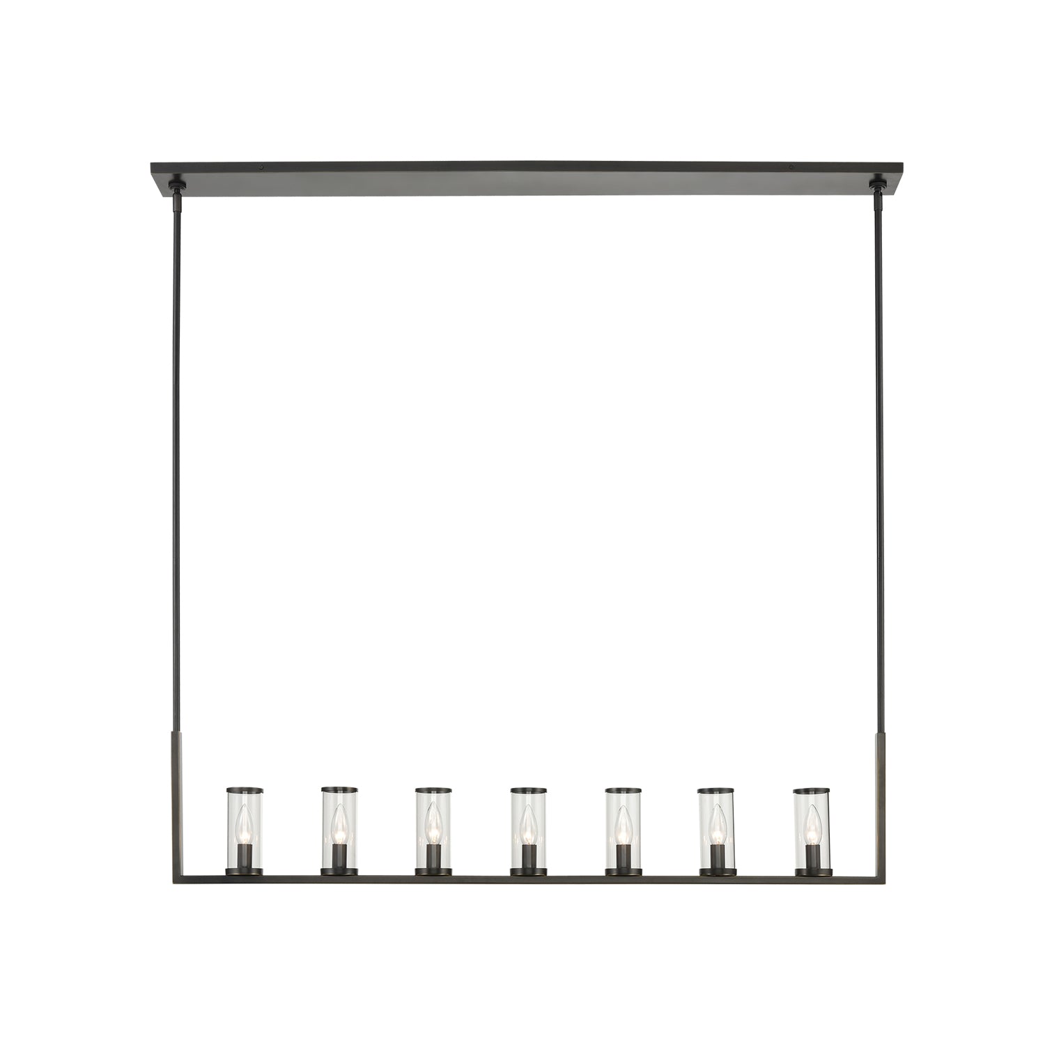 Revolve Clear 7 Lights Linear Pendant
