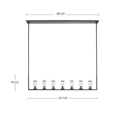 Revolve Clear 7 Lights Linear Pendant