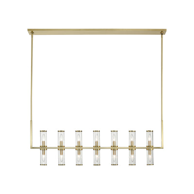 Revolve Clear 14 Lights Linear Pendant