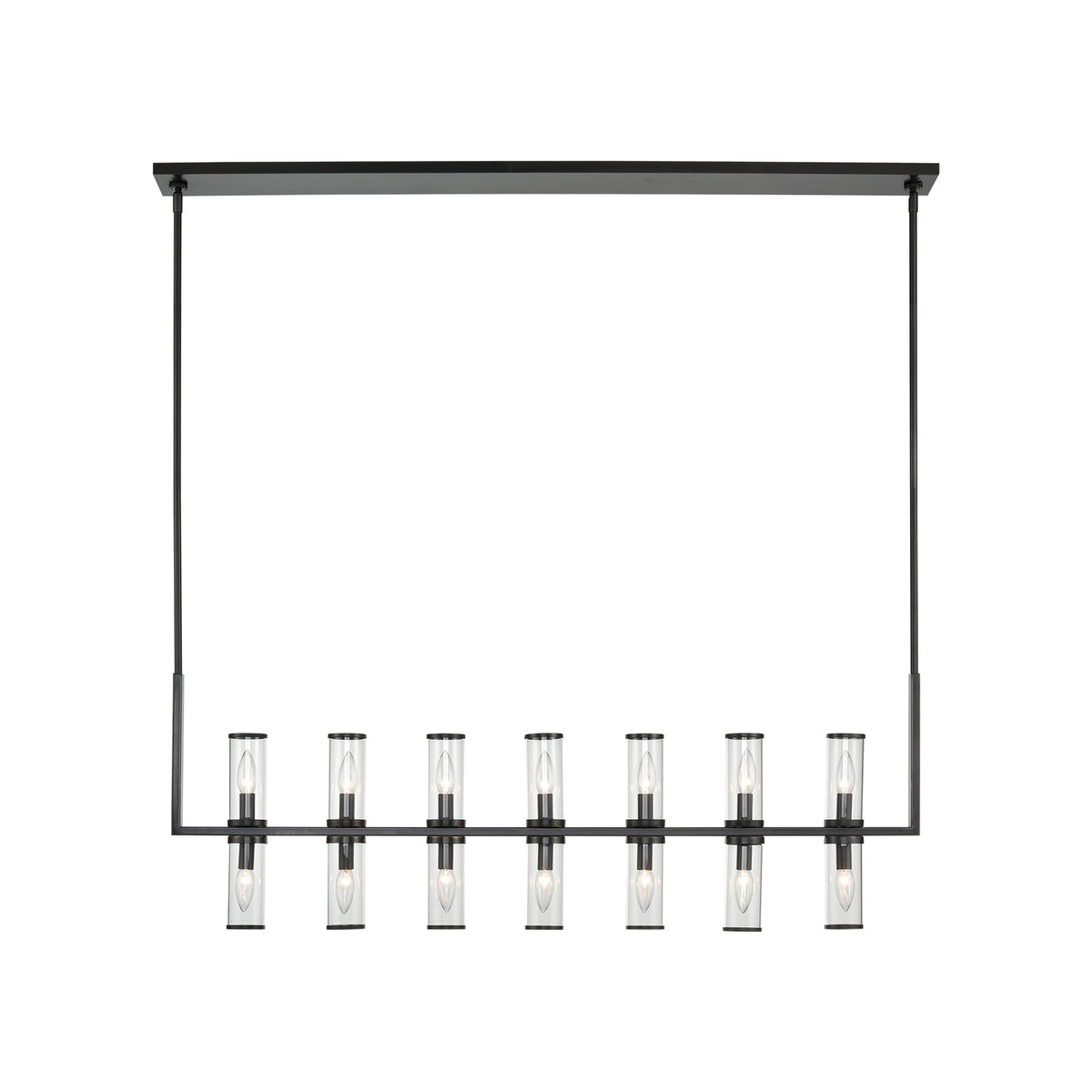 Revolve Clear 14 Lights Linear Pendant
