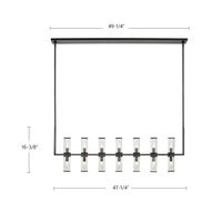Revolve Clear 14 Lights Linear Pendant