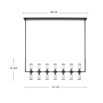 Revolve Clear 14 Lights Linear Pendant