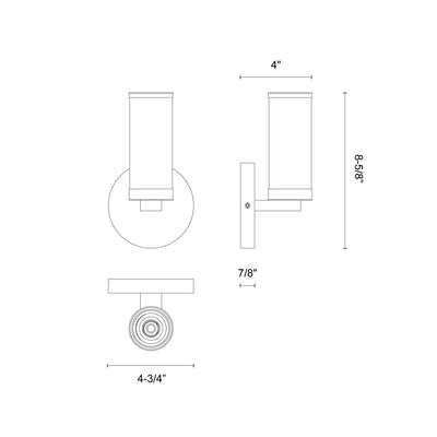 Revolve 8-in Steel Vanity Light