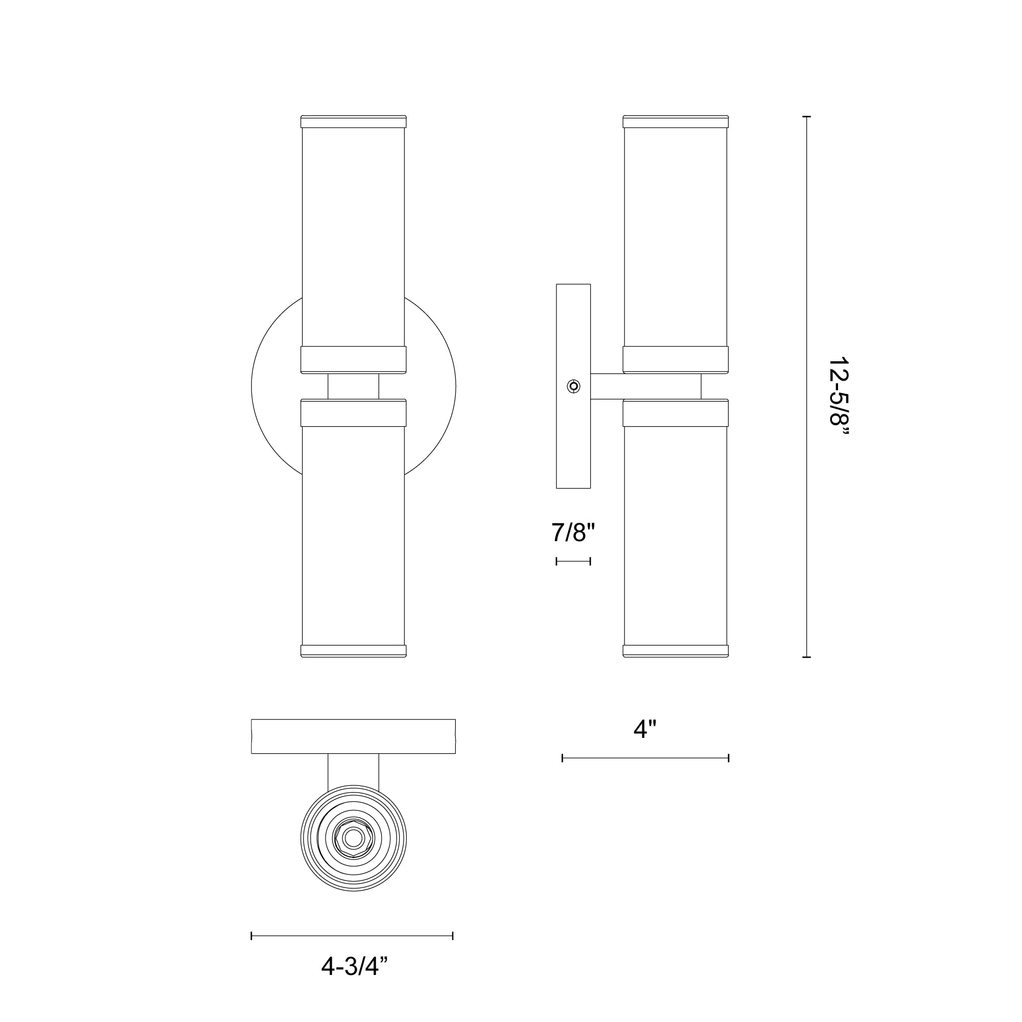 Revolve 12-in Steel Vanity Light