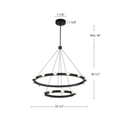 Rezz 36-in Aluminum Chandelier
