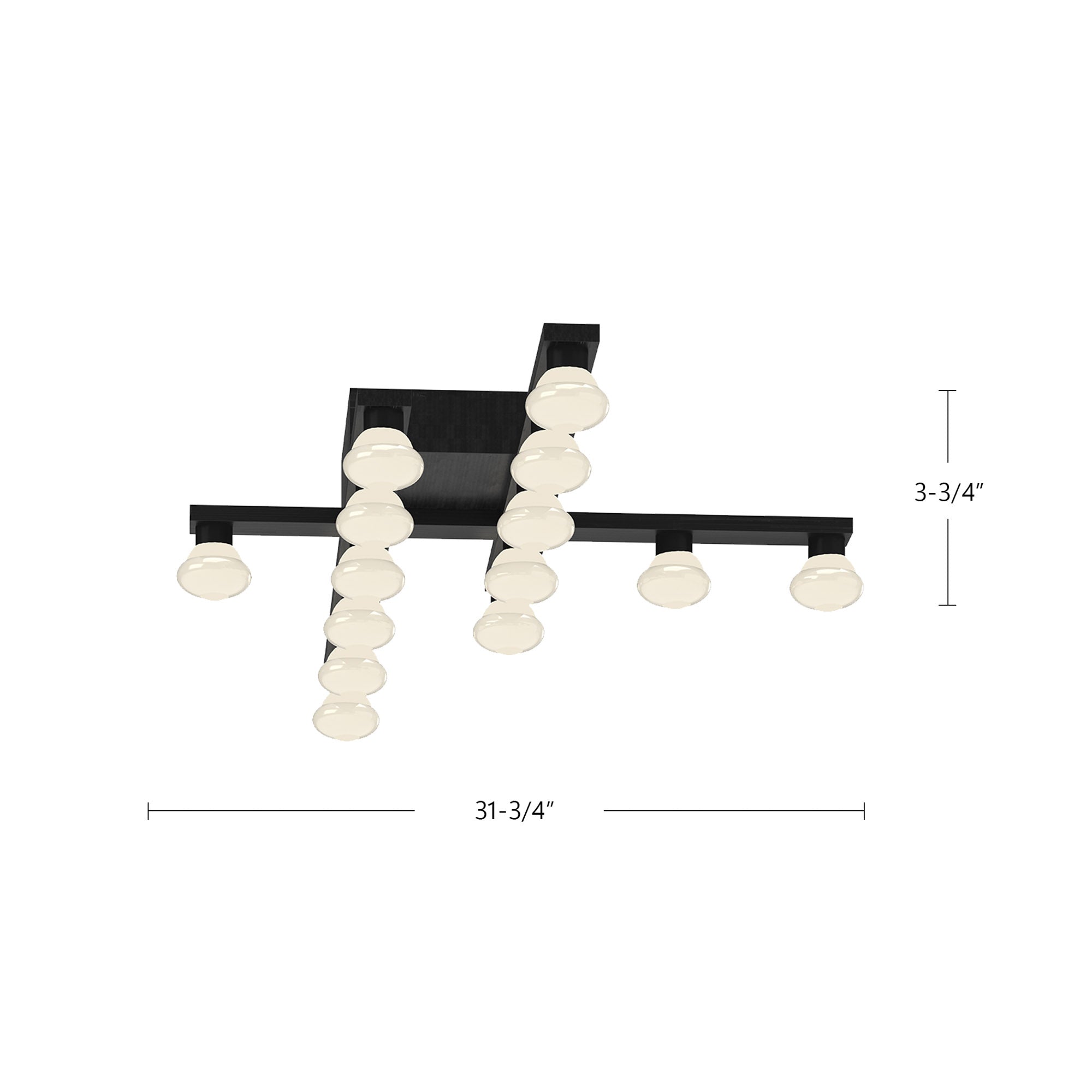 Rezz 32-in Aluminum Flush Mount
