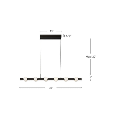 Rezz 36-in Aluminum Linear Pendant