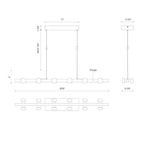 Rezz 36-in Aluminum Linear Pendant