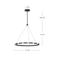 Rezz 28-in Aluminum Pendant