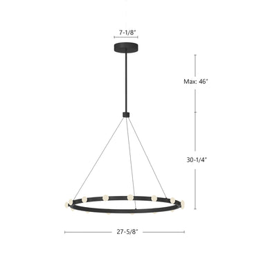 Rezz 28-in Aluminum Pendant