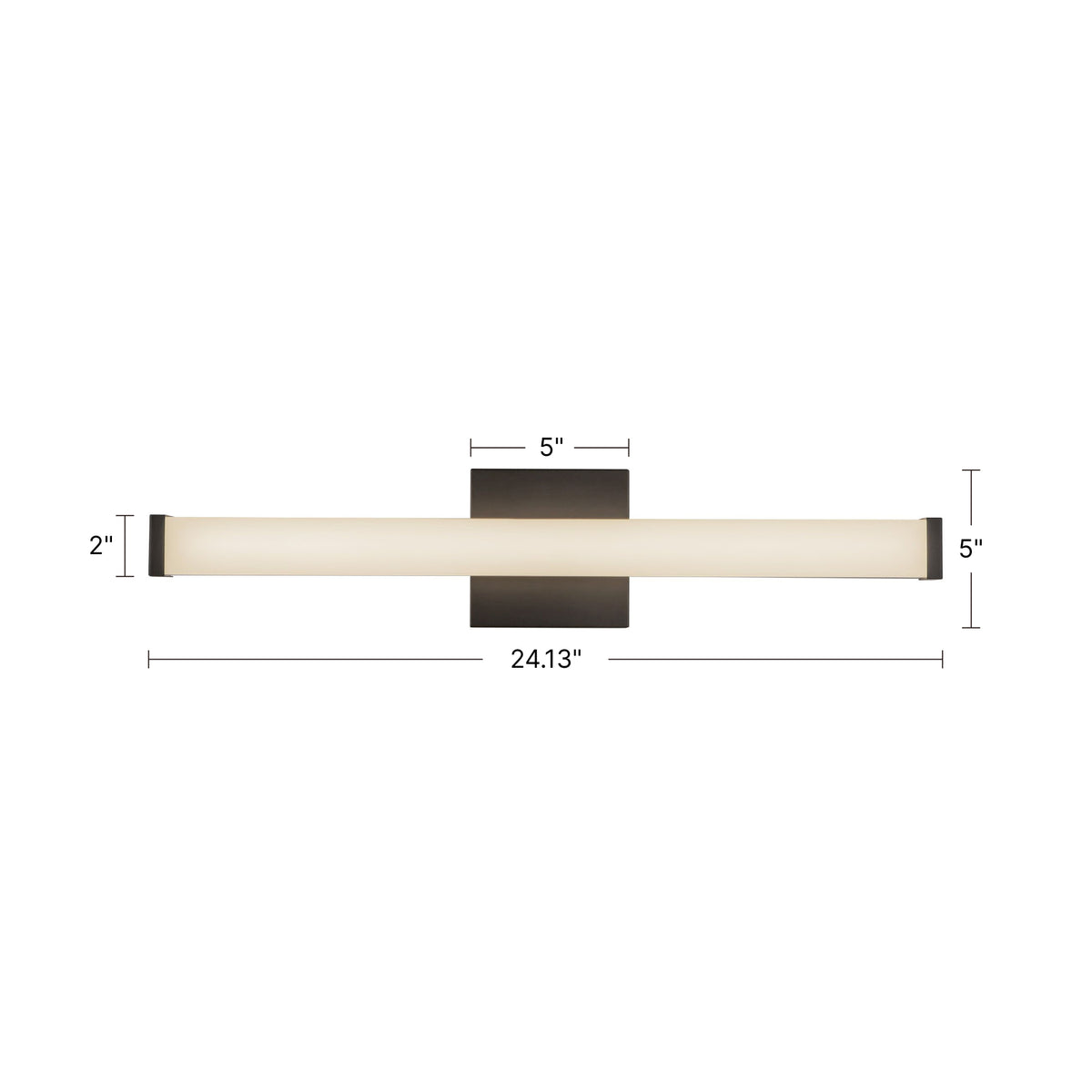Rico 24-in Aluminum Steel Acrylic Wall Sconce