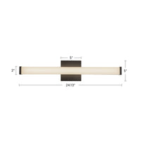 Rico 24-in Aluminum Steel Acrylic Wall Sconce