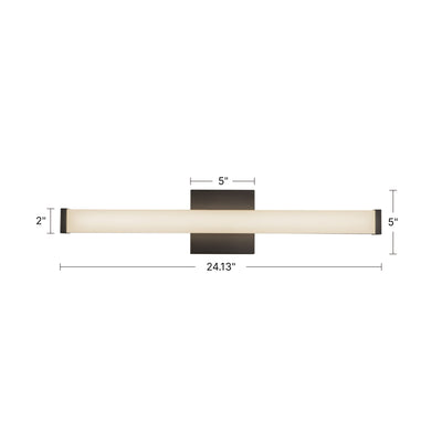 Rico 24-in Aluminum Steel Acrylic Wall Sconce