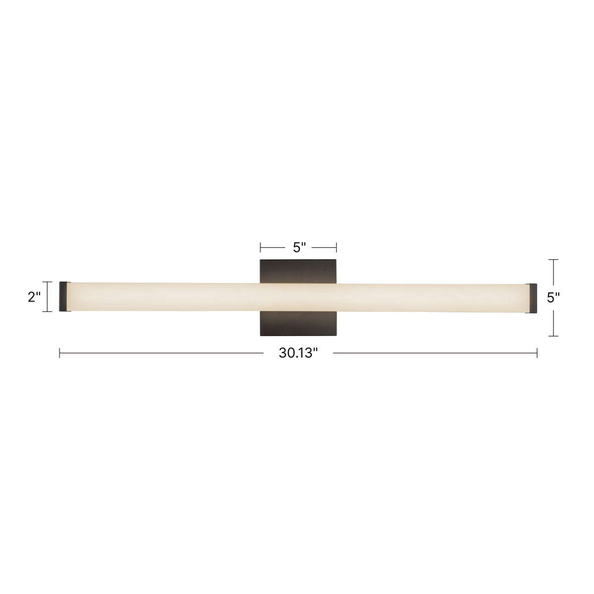 Rico 30-in Aluminum Steel Acrylic Wall Sconce