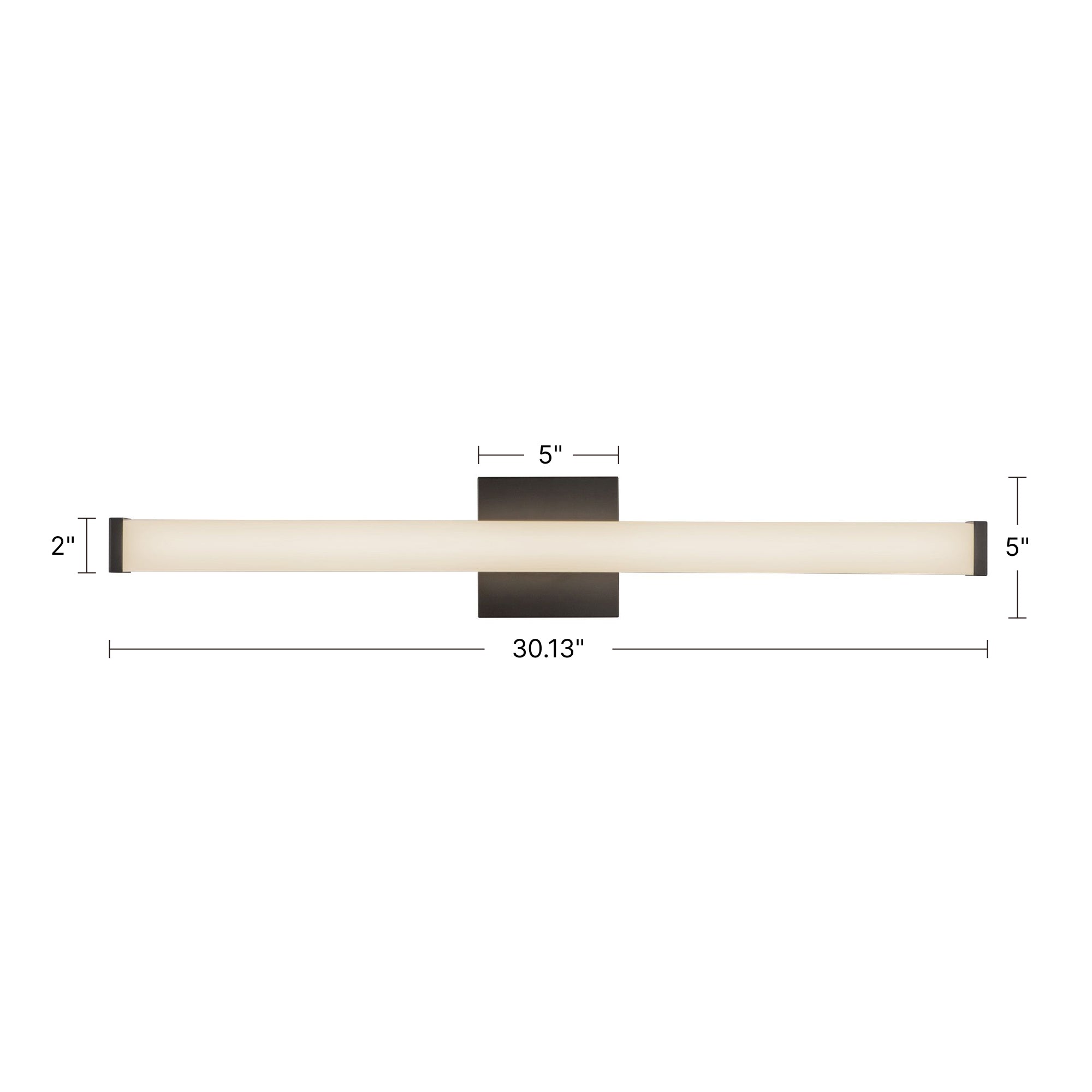 Rico 30-in Aluminum Steel Acrylic Wall Sconce