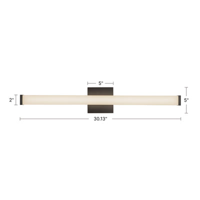 Rico 30-in Aluminum Steel Acrylic Wall Sconce