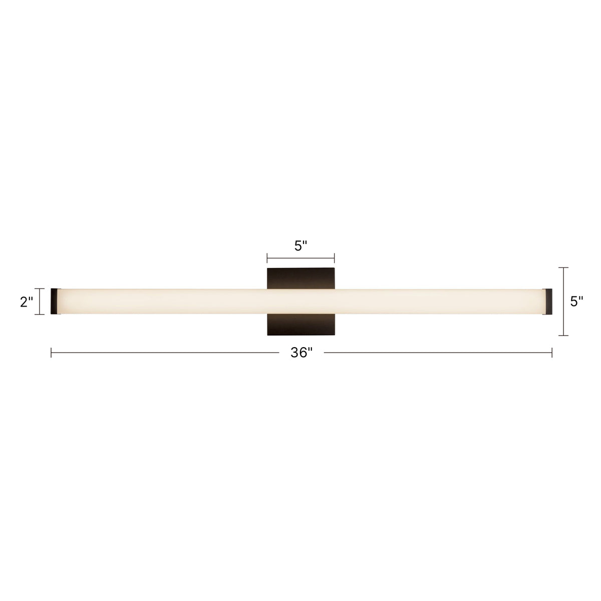 Rico 36-in Aluminum Steel Acrylic Wall Sconce