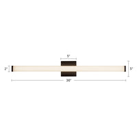 Rico 36-in Aluminum Steel Acrylic Wall Sconce