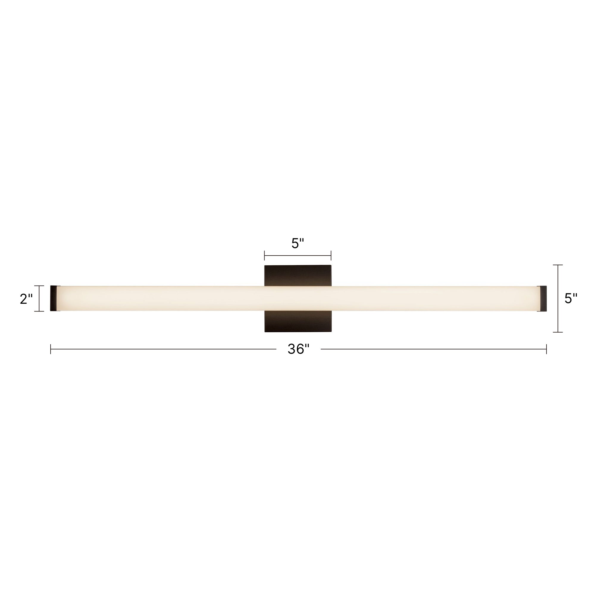 Rico 36-in Aluminum Steel Acrylic Wall Sconce