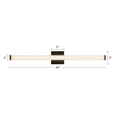 Rico 36-in Aluminum Steel Acrylic Wall Sconce