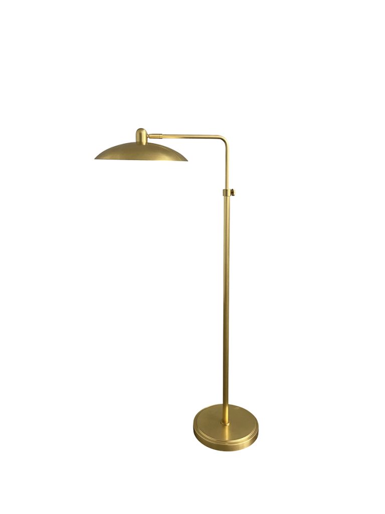 40-inch Ridgeline Natural Brass Floor Lamp