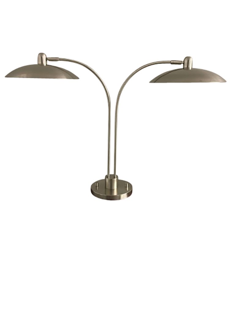 24.5-inch Ridgeline Satin Nickel Table Lamp