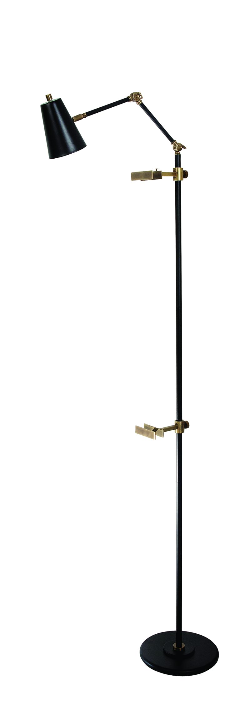 69-inch River North Black Antique Brass Task Lamp