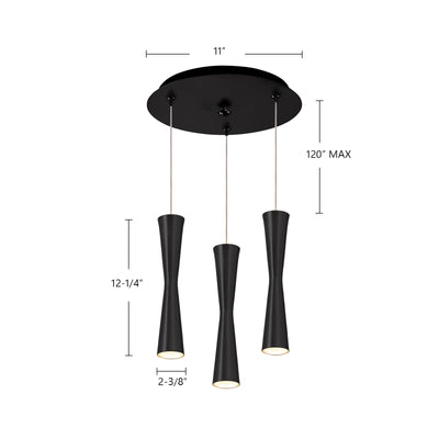 Robson 11-in Steel Multi Pendant