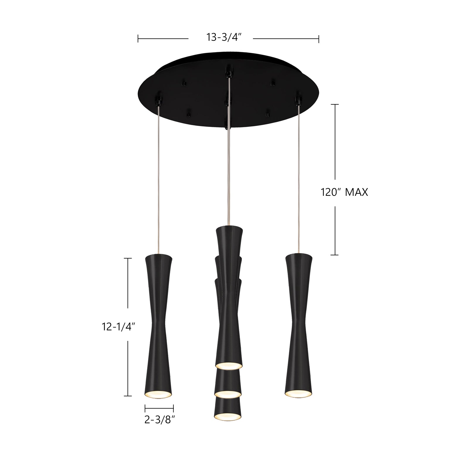 Robson 14-in Steel Multi Pendant