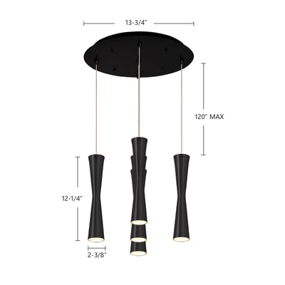 Robson 14-in Steel Multi Pendant
