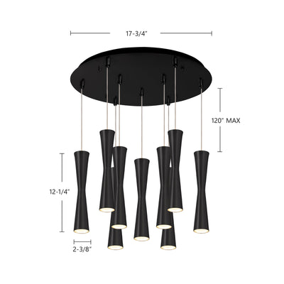 Robson 18-in Steel Multi Pendant
