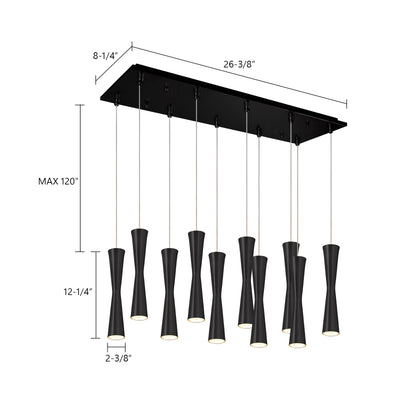 Robson 27-in Steel Multi Pendant