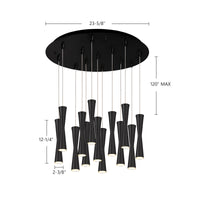 Robson 13 Head Steel Multi Pendant